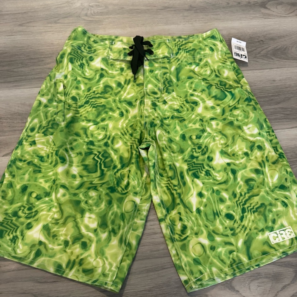 Cire Men’s 32 Yellow/Lime “Slushy” Board Shorts NWT